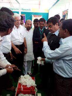 2014 4 दिसंबर 2014 को एग्रो विजन इंडिया, नागपुर में आईसीएआर-सिरकॉट प्रदर्शनी स्टाल पर श्री नितिन गडकरी का दौरा छवि-6